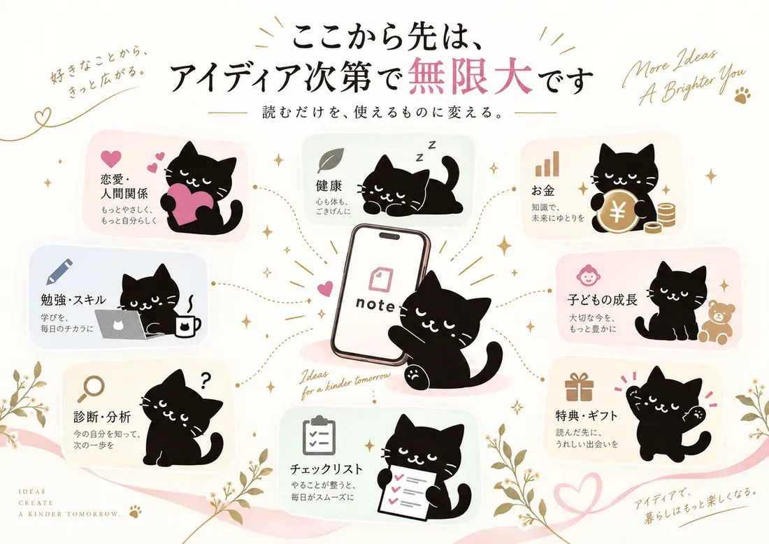 ここから先は、アイディア次第で無限大です。読むだけを、使えるものに変える。