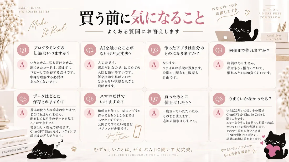 買う前に気になること。よくある質問にお答えします